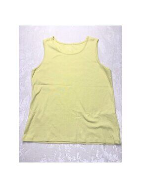The TGI Shop Soft Yellow Cotton Tank Top Minimalist Summer